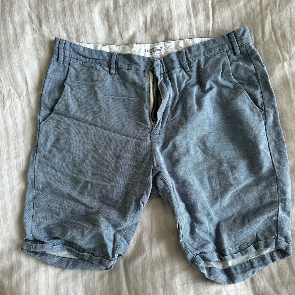 Gant Blue Flat Front Shorts Casual Style